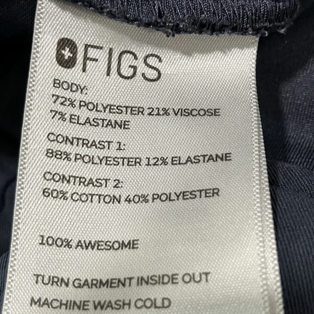 FIGS Yola High Rise Jogger Scrub Pants Gray Pink Drawstring Womens Medium